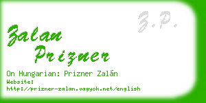 zalan prizner business card